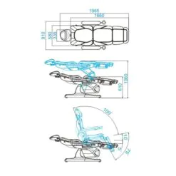 Hoitotuoli AZZURRO 870, 3 moottoria, harmaa