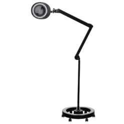 LED-suurennuslasivalaisin ELEGANTE 6025 60 LED SMD 5D BLACK jalustalla