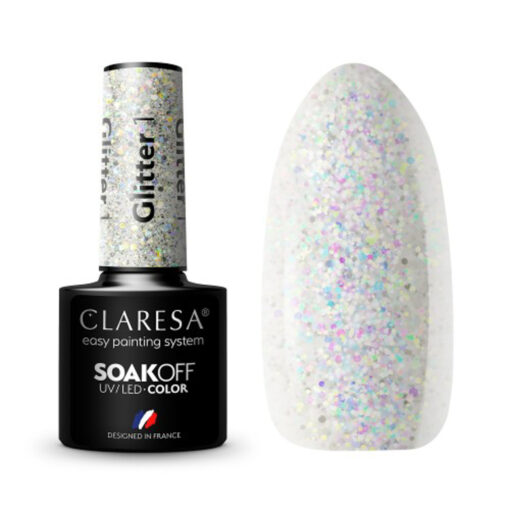 CLARESA GLITTER 1 hybridilakka, 5 ml