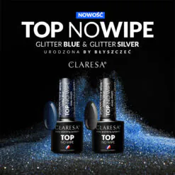 CLARESA TOP NO WIPE Glitter SILVER 5 ml