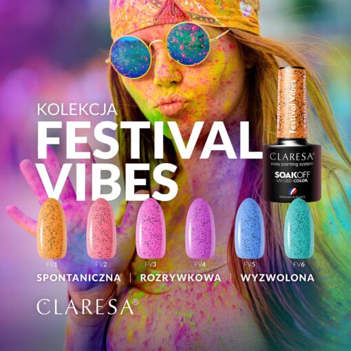 CLARESA FESTIVAL VIBES 6 hybridilakka, 5 ml