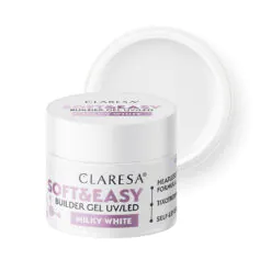 Claresa SOFT&EASY Builder Gel Milk Mhite, rakennusgeeli, 12 g