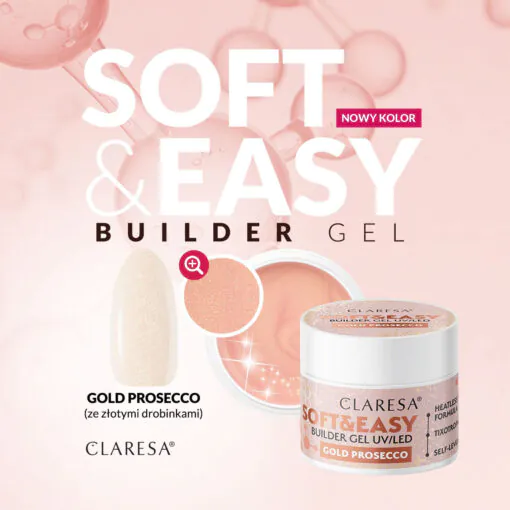 Claresa SOFT&EASY Builder Gel, Light Beige, rakennusgeeli, 90 g