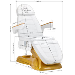 Hoitotuoli SILLON Lux 273b valkoinen/kullanvärinen 3 moottoria